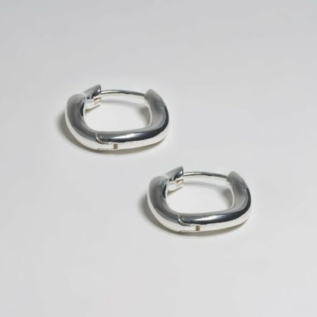 Wave Oval Small Ring Earrings