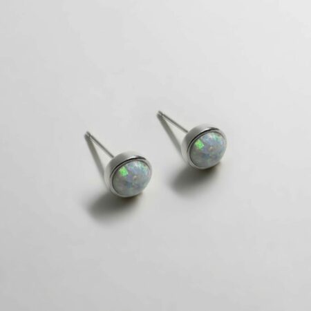 Lou Round Opal Earrings