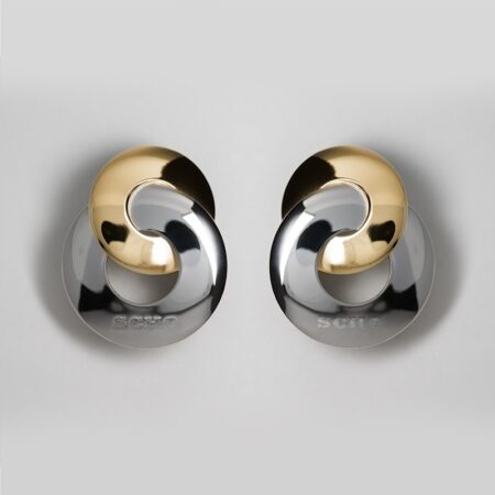 Kelly Chain Silver Gold Earrings